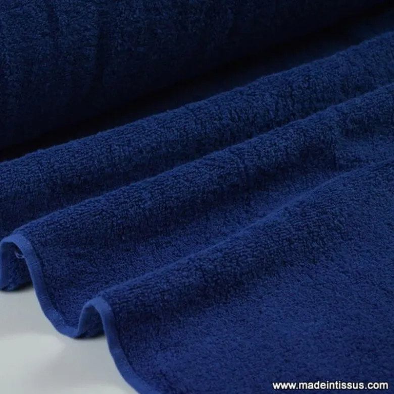 Tissu Eponge Balneo 100%coton marine - OEKO TEX