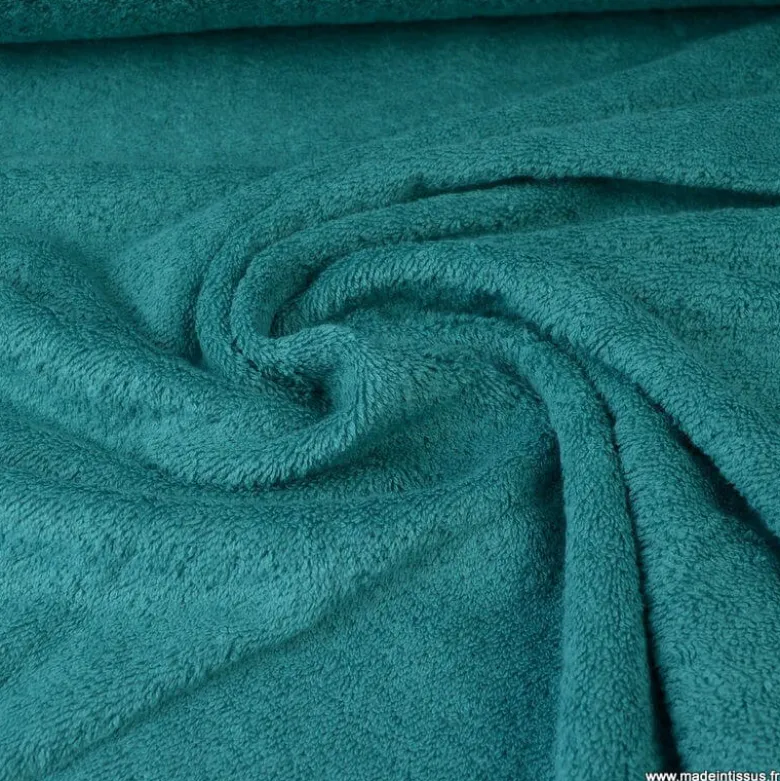 Tissu Eponge Balneo 100% coton Paon - OEKO TEX