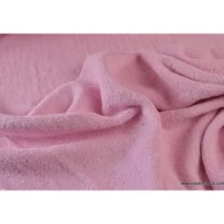 Tissu Eponge Balneo 100% coton rose- OEKO TEX