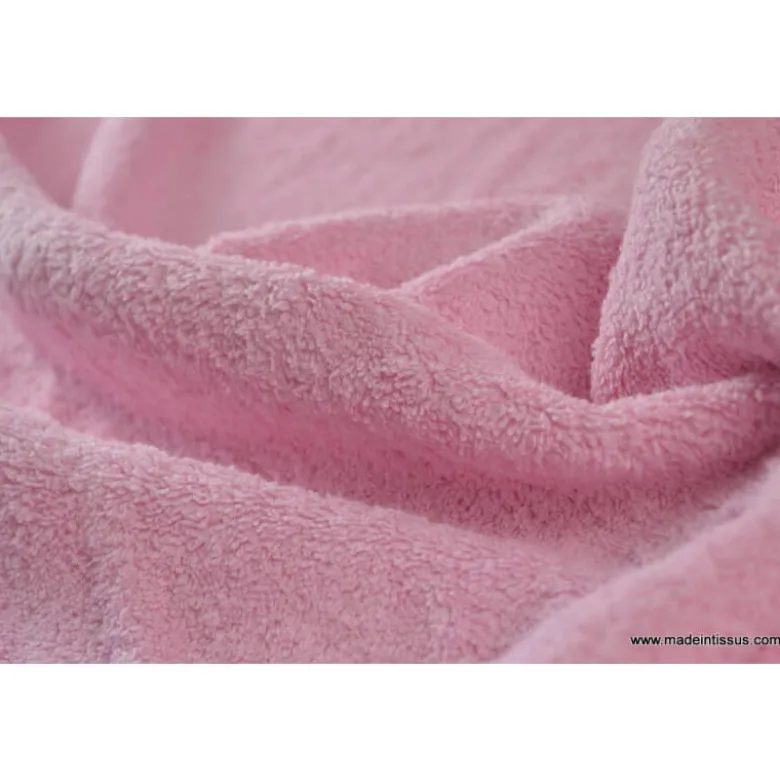 Tissu Eponge Balneo 100% coton rose- OEKO TEX