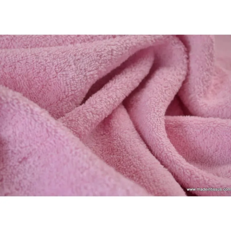 Tissu Eponge Balneo 100% coton rose- OEKO TEX