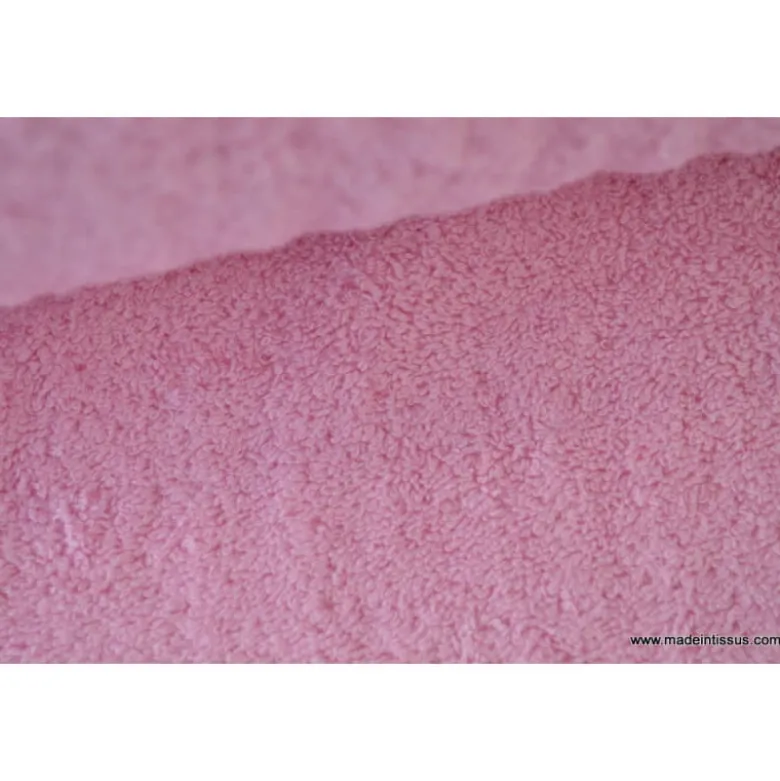Tissu Eponge Balneo 100% coton rose- OEKO TEX