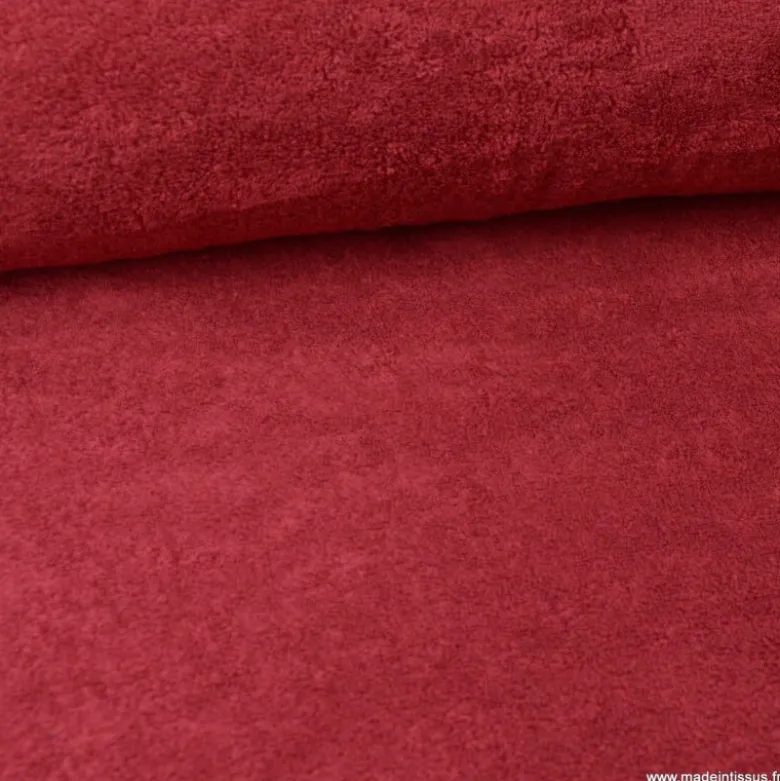Tissu Eponge Balneo 100% coton Rouge Hermes - OEKO TEX