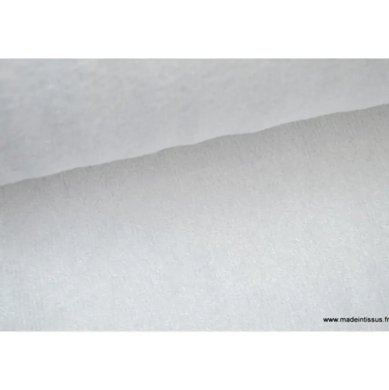 Tissu Eponge de bambou double face blanc - OEKO TEX
