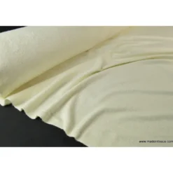 Tissu Eponge de bambou double face indemaillable ivoire. - OEKO TEX
