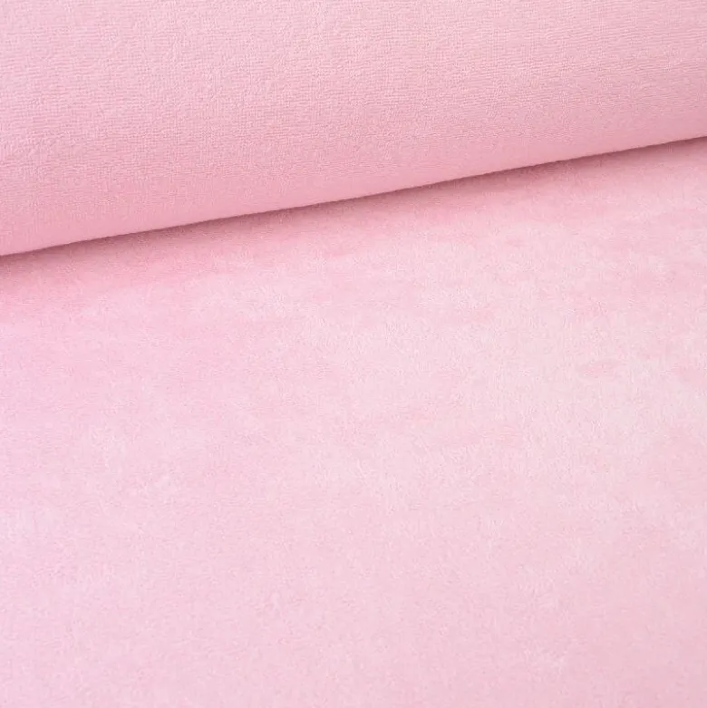 Tissu Eponge de bambou Rose - OEKO TEX
