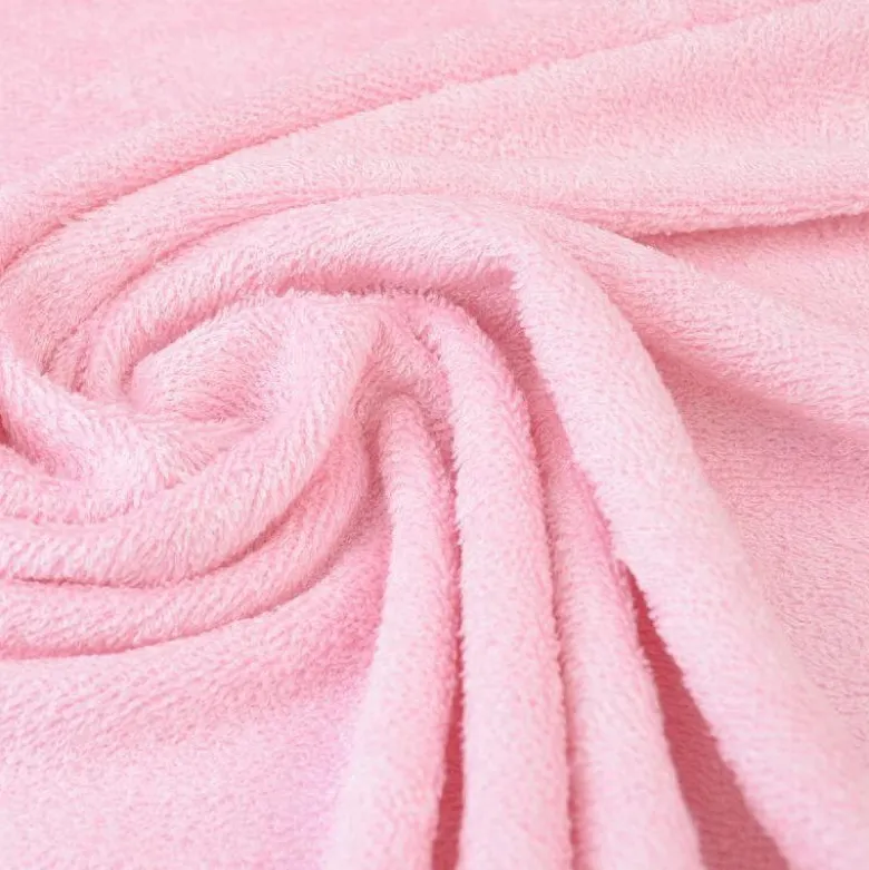 Tissu Eponge de bambou Rose - OEKO TEX