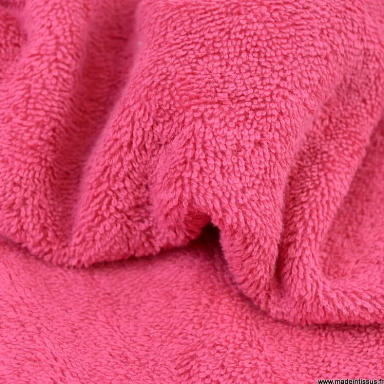 Tissu Eponge framboise - 100% coton - OEKO TEX