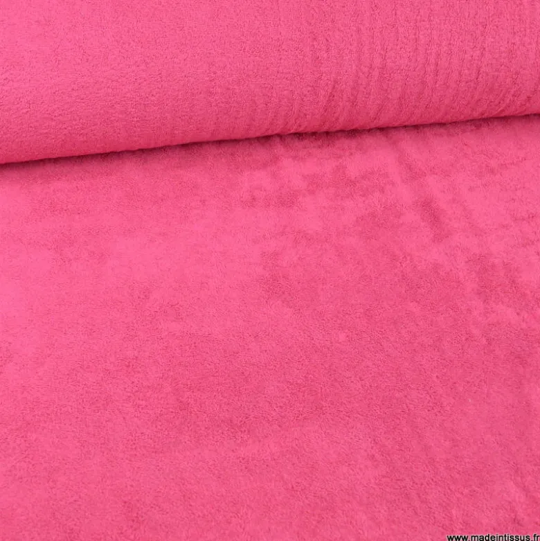 Tissu Eponge framboise - 100% coton - OEKO TEX