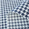 Tissu extérieur etanche polypro pied de poule bleu marine