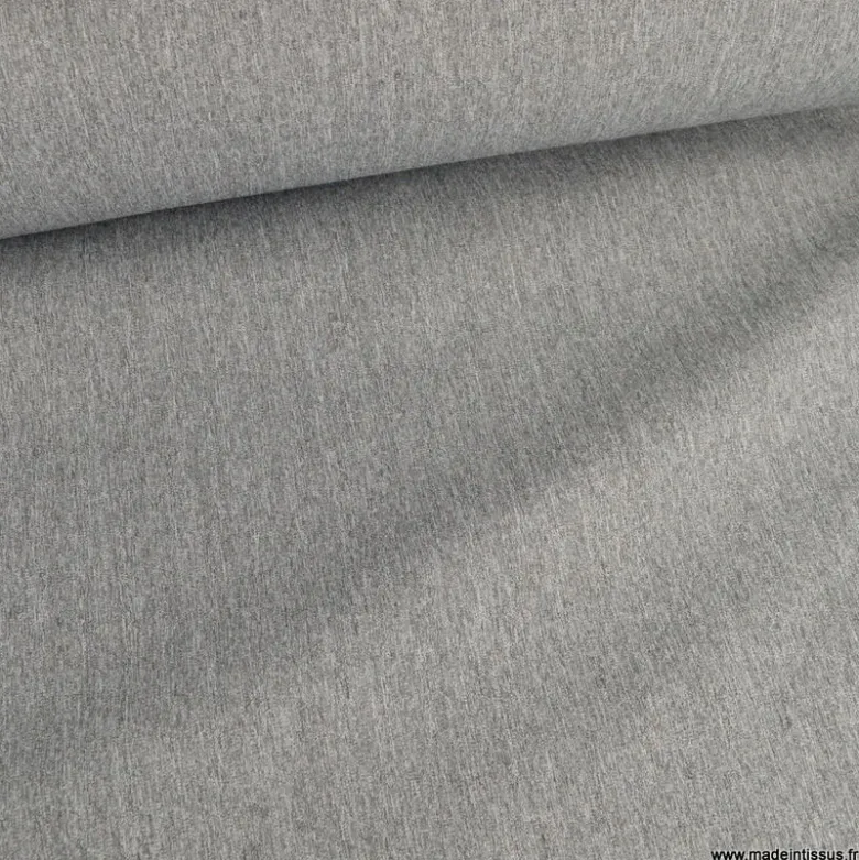 Tissu extérieur polypro gris chiné Mehnir