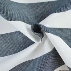 Tissu extérieur rayé Ponant bleu – Déperlant & résistant UV - Grande largeur