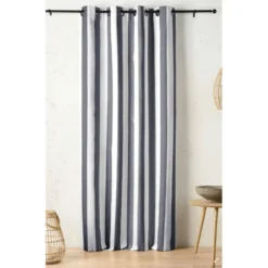 Tissu extérieur rayé Ponant bleu – Déperlant & résistant UV - Grande largeur