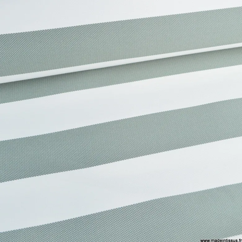 Tissu extérieur rayé Ponant – Déperlant & résistant UV - Grande largeur