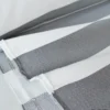 Tissu extérieur rayé Ponant Gris – Déperlant & résistant UV - Grande largeur