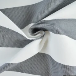 Tissu extérieur rayé Ponant Gris – Déperlant & résistant UV - Grande largeur