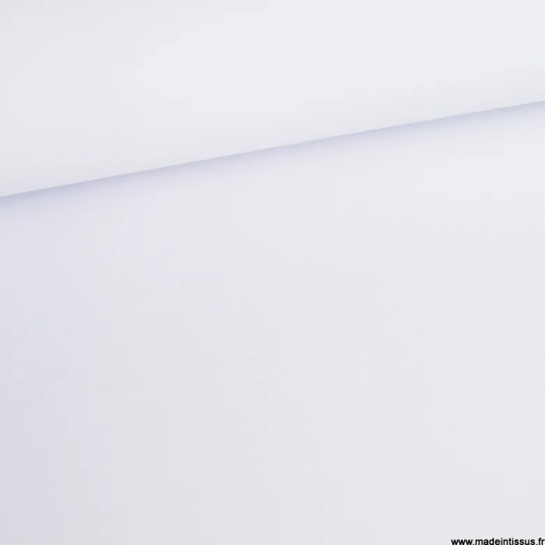 Tissu extérieur étanche blanc enduit PVC