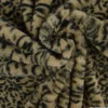 Tissu fausse fourrure bengal beige noir