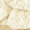 Tissu fausse fourrure blanc cassé