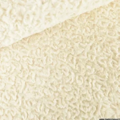 Tissu fausse fourrure blanc cassé