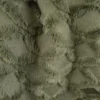 Tissu Fausse Fourrure Kaki – Motif Géométrique Relief