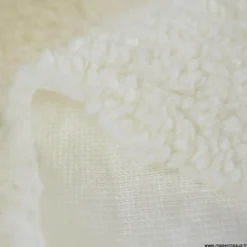 Tissu fausse fourrure lourde peau de mouton - Blanc cassé