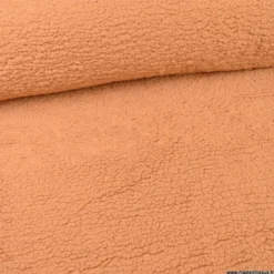 Tissu Fausse Fourrure maille SHERPA cassonade - OEKO TEX