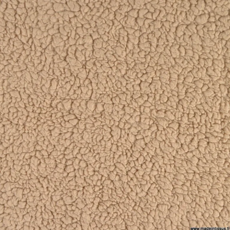 Tissu Fausse Fourrure maille SHERPA OURSON, exclusivité made in tissus - OEKO TEX