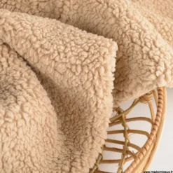 Tissu Fausse Fourrure maille SHERPA OURSON, exclusivité made in tissus - OEKO TEX