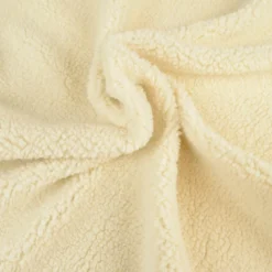 Tissu Fausse Fourrure maille SHERPA ECRU, exclusivité made in tissus - OEKO TEX