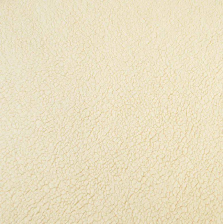 Tissu Fausse Fourrure maille SHERPA ECRU, exclusivité made in tissus - OEKO TEX