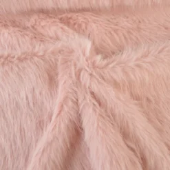 Tissu fausse fourrure à poils longs - Rose