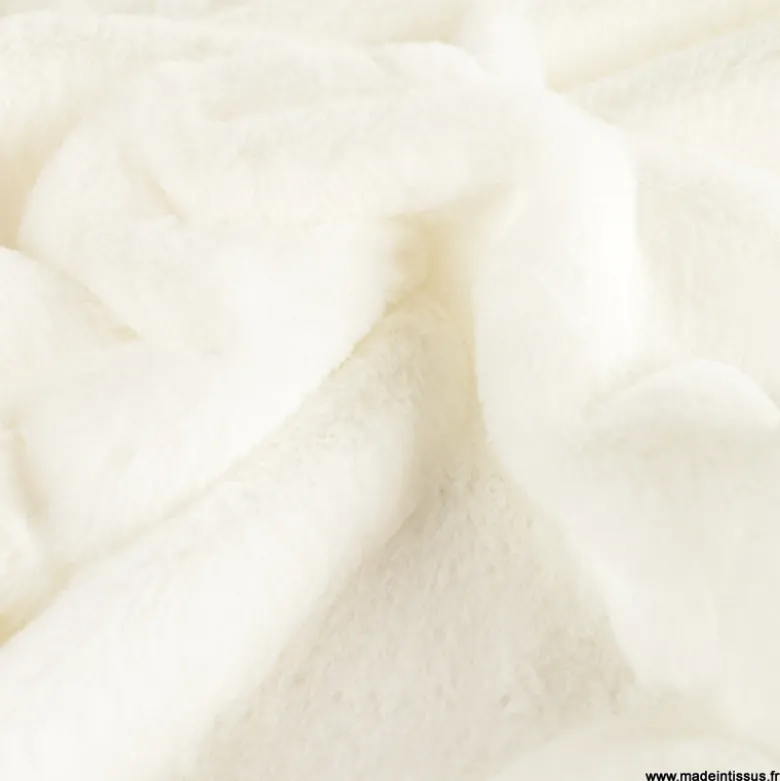 Tissu fausse fourrure rabbit Blanc - Corto