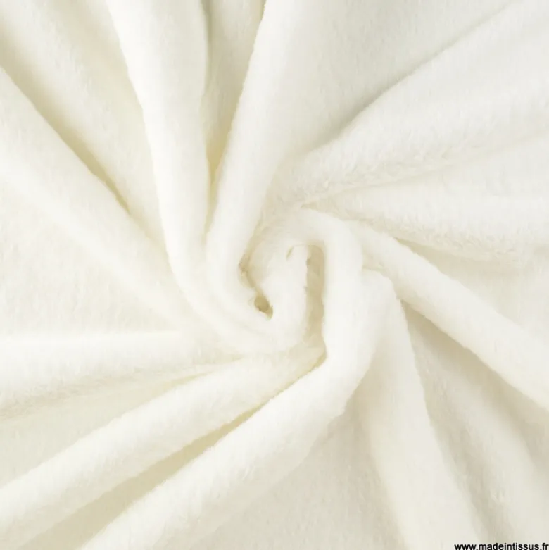 Tissu fausse fourrure rabbit Blanc - Corto