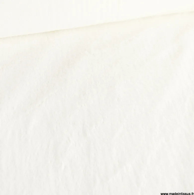 Tissu fausse fourrure rabbit Blanc - Corto