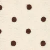 Tissu Fausse Fourrure Sherpa brodée pois fond écru - OEKO TEX