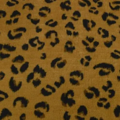 Tissu Fausse Fourrure Sherpa Feligrou à motif léopard fond Camel - OEKO TEX