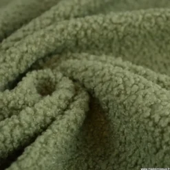 Tissu fausse fourrure Teddy Bouclette vert fougère - OEKO TEX