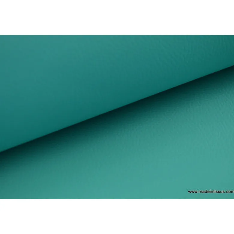 Tissu Faux cuirs ameublement rigide turquoise