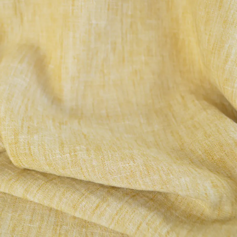 Tissu fluide polyester aspect Lin - Ocre
