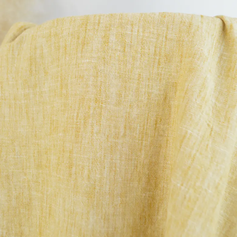 Tissu fluide polyester aspect Lin - Ocre