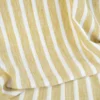 Tissu fluide polyester aspect Lin à rayures Ocre et blanc