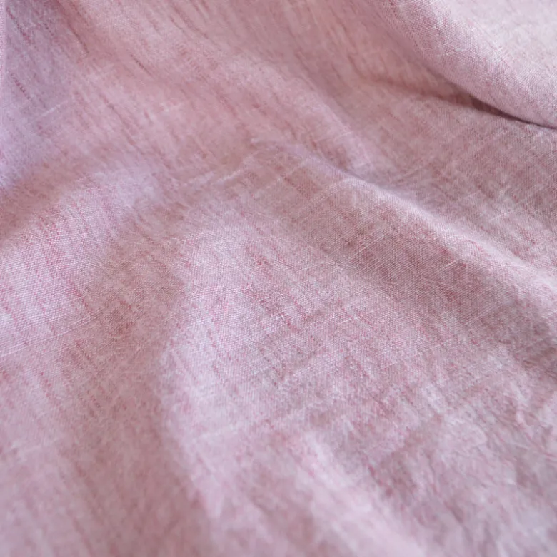 Tissu fluide polyester aspect Lin - Vieux rose