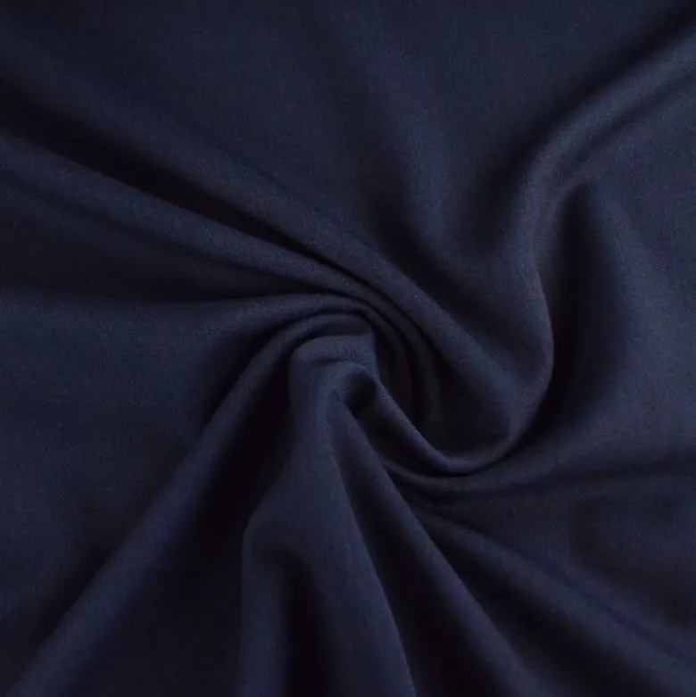 Tissu gabardine bi stretch - Bleu Minuit