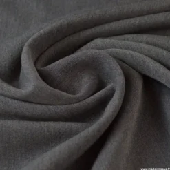 Tissu gabardine bi stretch - Gris anthracite