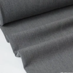 Tissu gabardine bi stretch - Gris anthracite