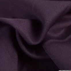 Tissu gabardine bi stretch - Prune