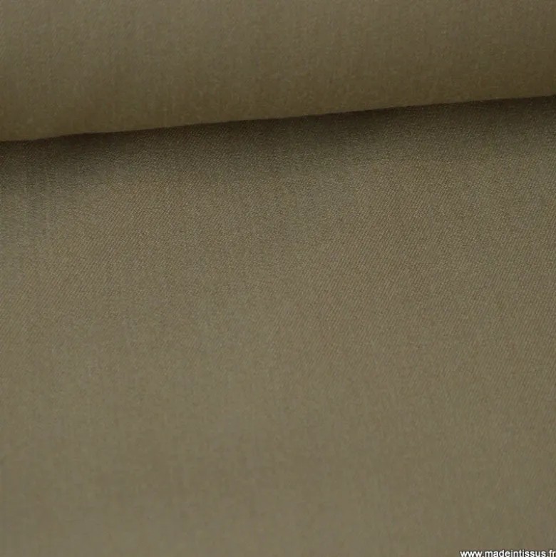Tissu gabardine bi stretch - Taupe