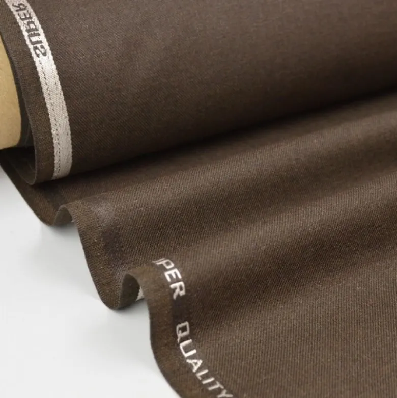 Tissu gabardine costume et confection marron chiné - OEKO TEX
