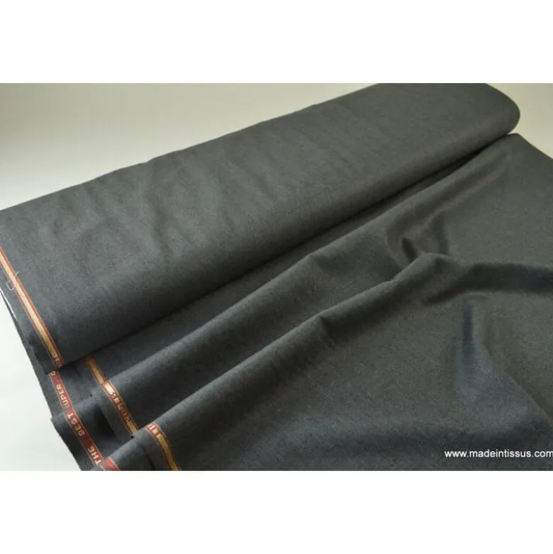 Tissu gabardine costume et confection gris